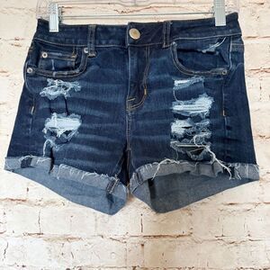 American Eagle hi rise shortie Jean shorts